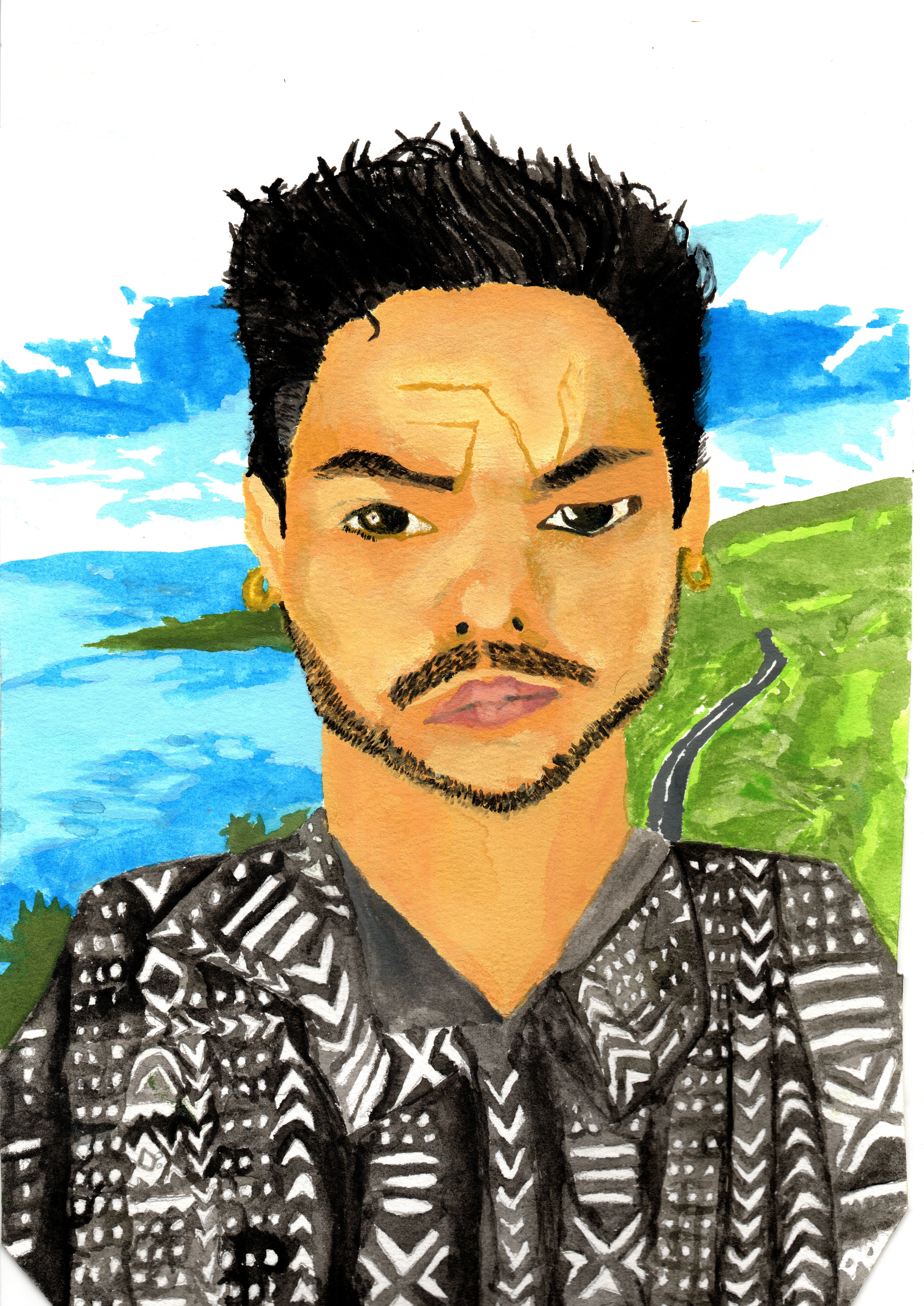 Portrait of TJ, painted by Mario